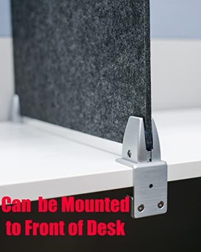 OBEX Panel Desk Mounted PET Privacy Screen, 18" x 72", Shadow