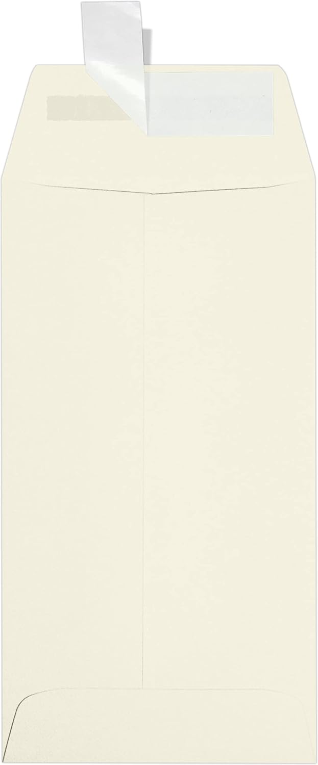 LUXPaper #7 Coin Envelopes | Peel & Press | 3 1/2" x 6 1/2" | Natural | 70lb. Text | 500 Qty