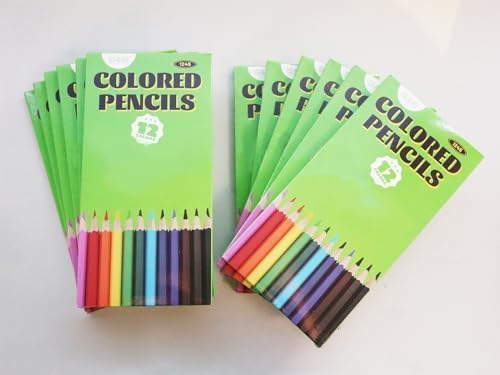 S & E TEACHER'S EDITION 576Pcs Colored Pencils, Pre-sharpened, coloring pencils for adults kids Bulk Back to School Supplies For Teachers 12 Colors, 12pcs/box, 48Boxes, Total: 576Pcs.