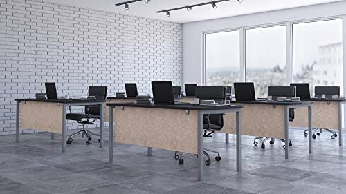 OBEX Modesty Desk PET Privacy Screen Acoustic Sound Absorbing Panel Ideal for Reception, Student Table or Office Cubicles Workstations, 24" x 60", Sand