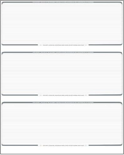 Business Voucher Check Stock - Computer Laser Checks - 3 Checks Per Page, 1000 Sheets/3000 Checks, Platinum Pinstripe