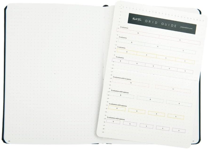 Yop & Tom Bullet Dotted Journal (A5) - Hummingbird - Dot Grid Notebook With Extra Thick Paper (160 GSM) - Burnt Orange