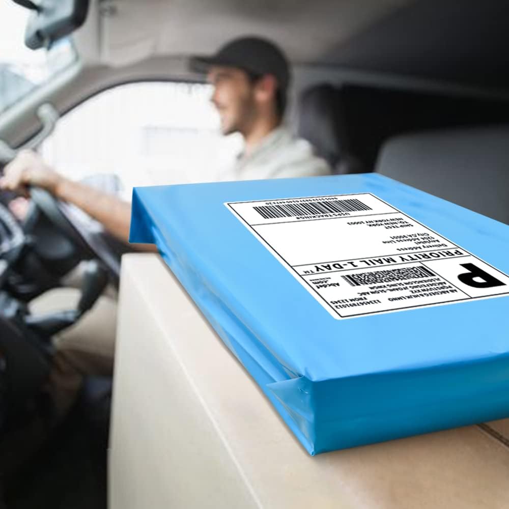 POLYSELLS 100 pcs 19x24 Inches Blue Poly Mailers Shipping Envelopes, Strong Adhesive Sealing, Waterproof, and Tear-resistant Postal Mailing Bags for Clothing, Books, and Accessories
