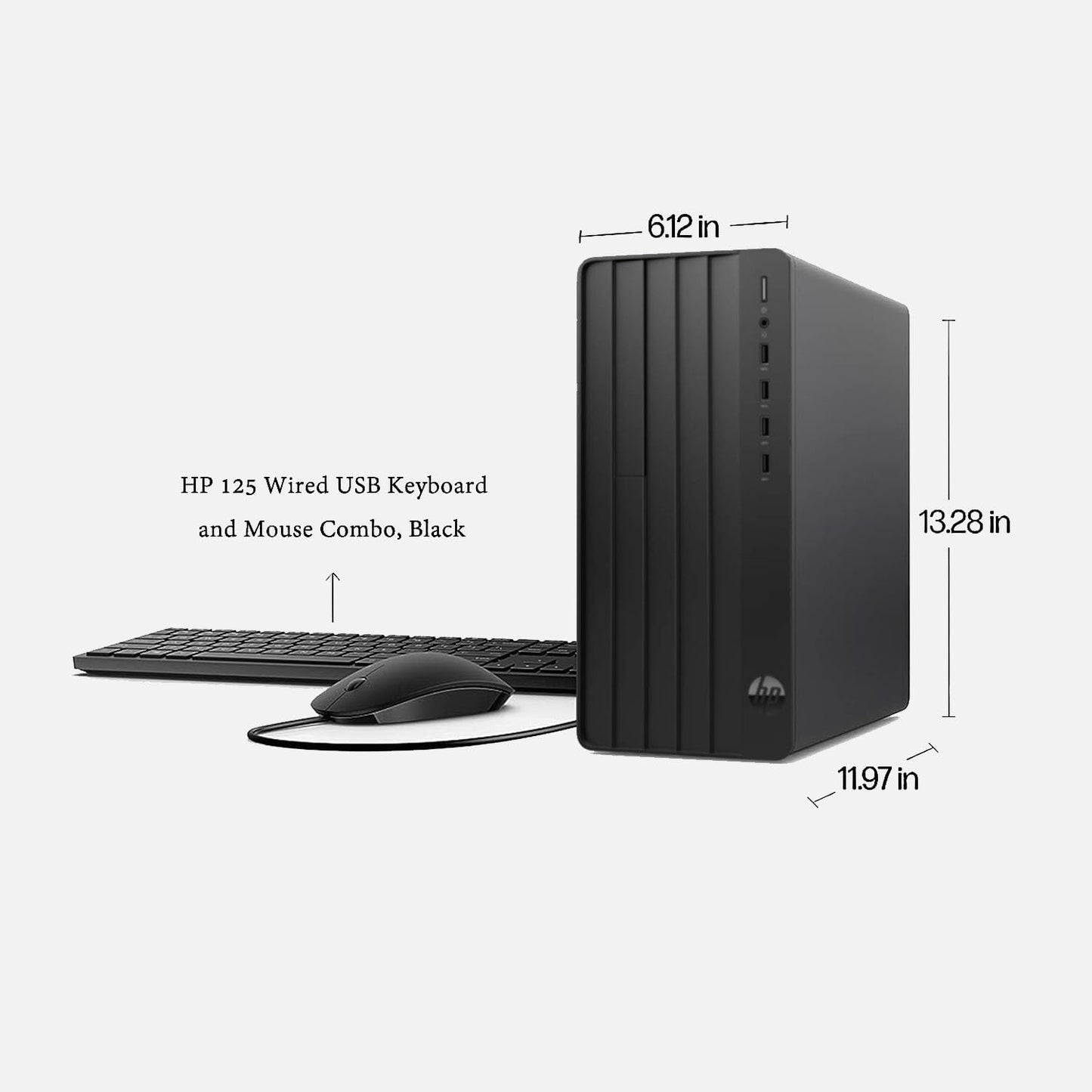HP Pro Tower 290 G9 Business Desktop, 13th Gen Intel 4-Core Processor (Beats Core i7-9700), 32GB RAM, 2TB PCIe SSD, 2-Monitor Support 4K, HDMI, VGA, Wi-Fi, Windows 11 Pro, Black