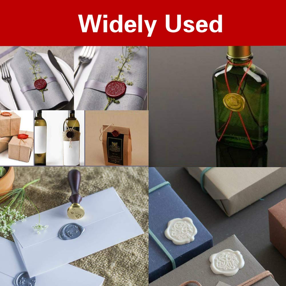 Starry Fox Wax Sealing Stamp with Removable Brass Head Wooden Handle - Retro Vintage Animal Sealing Wax Stamp for Letter Cards Invitations