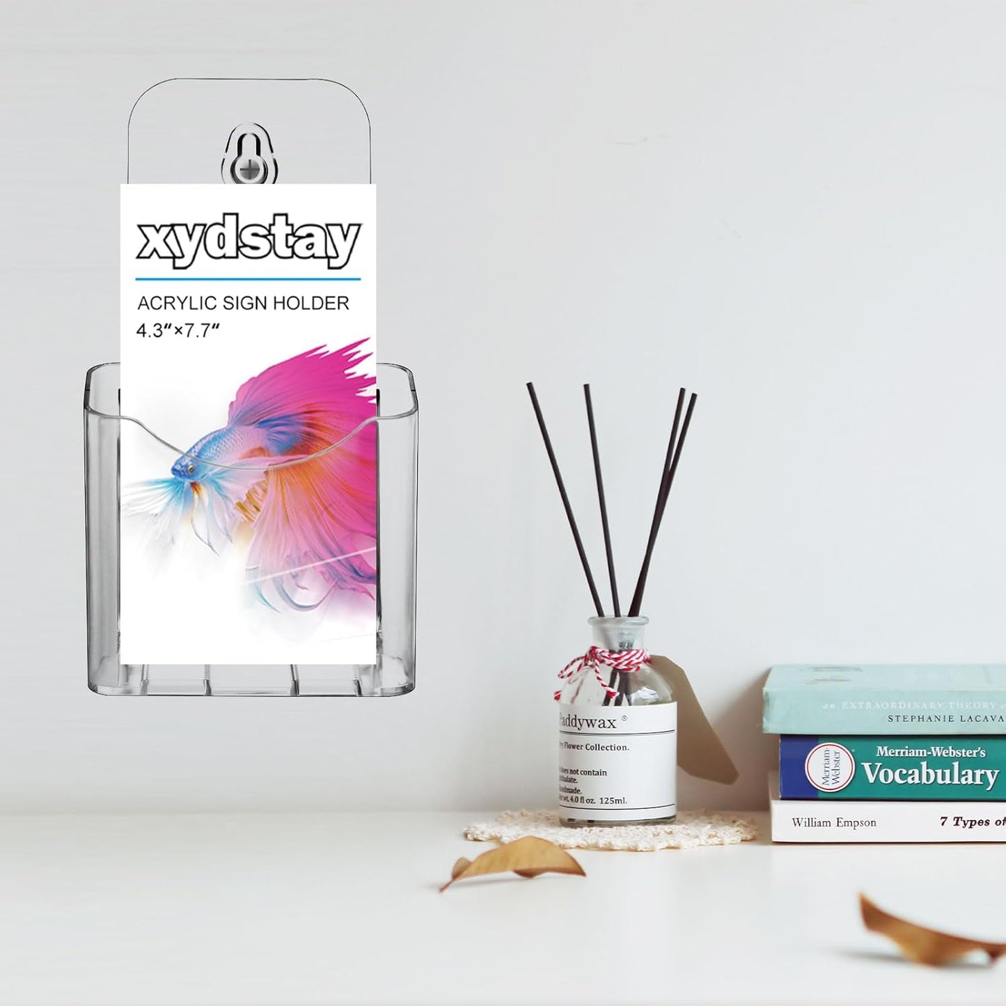 12 Pack Acrylic Brochure Holder 4x9 Inches Slant Back Design, Clear Display Stand, Plastic Table Stand Sign Holder,Pamphlet Holder Flyer Holder, Acrylic Display Stand