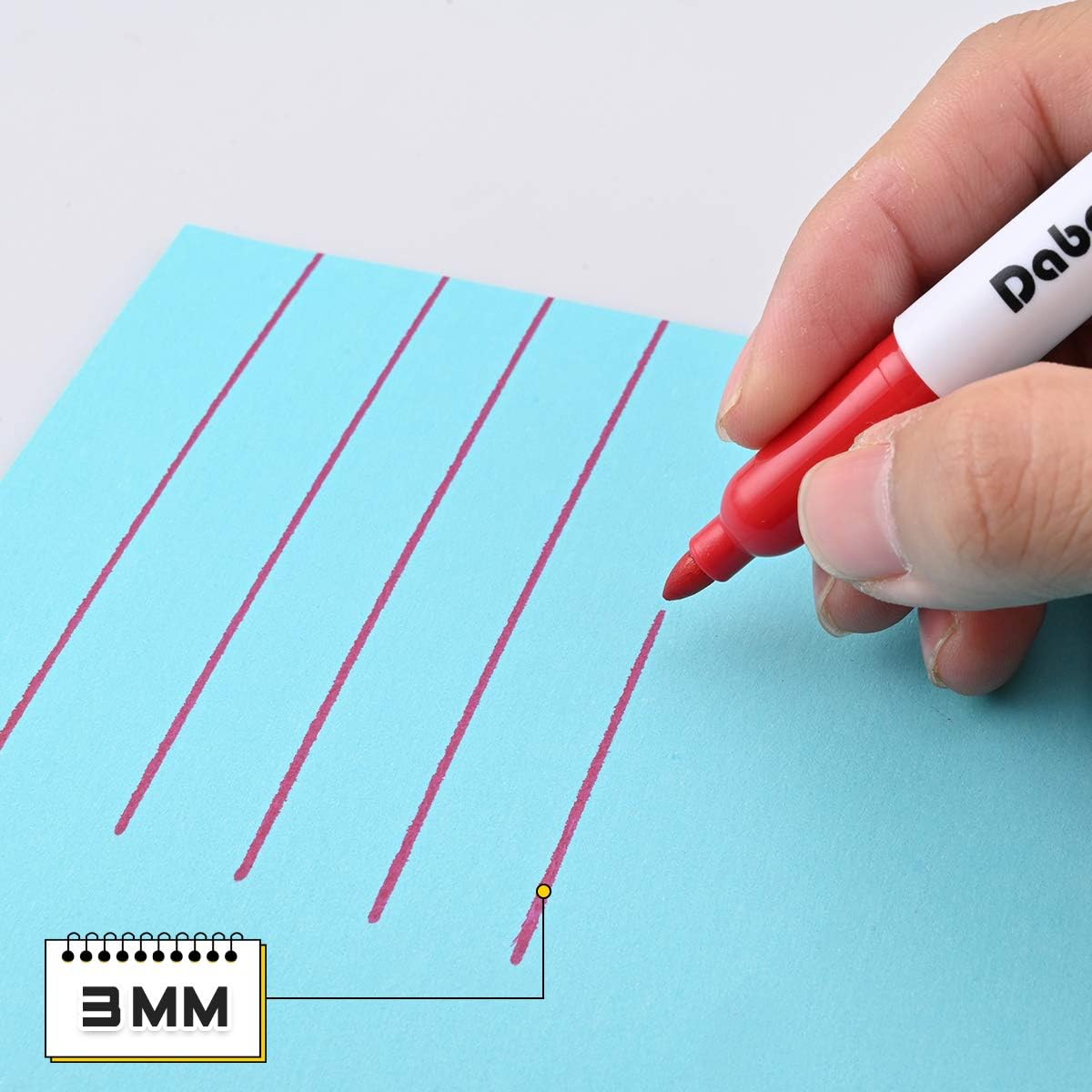 Dabo & Shobo 48 Colors Permanent Markers, Fast Drying, Suitable For Classroom Office Meeting,Works On Plastic, Wood, Stone, Metal and Glass for Doodling, Coloring, Marking