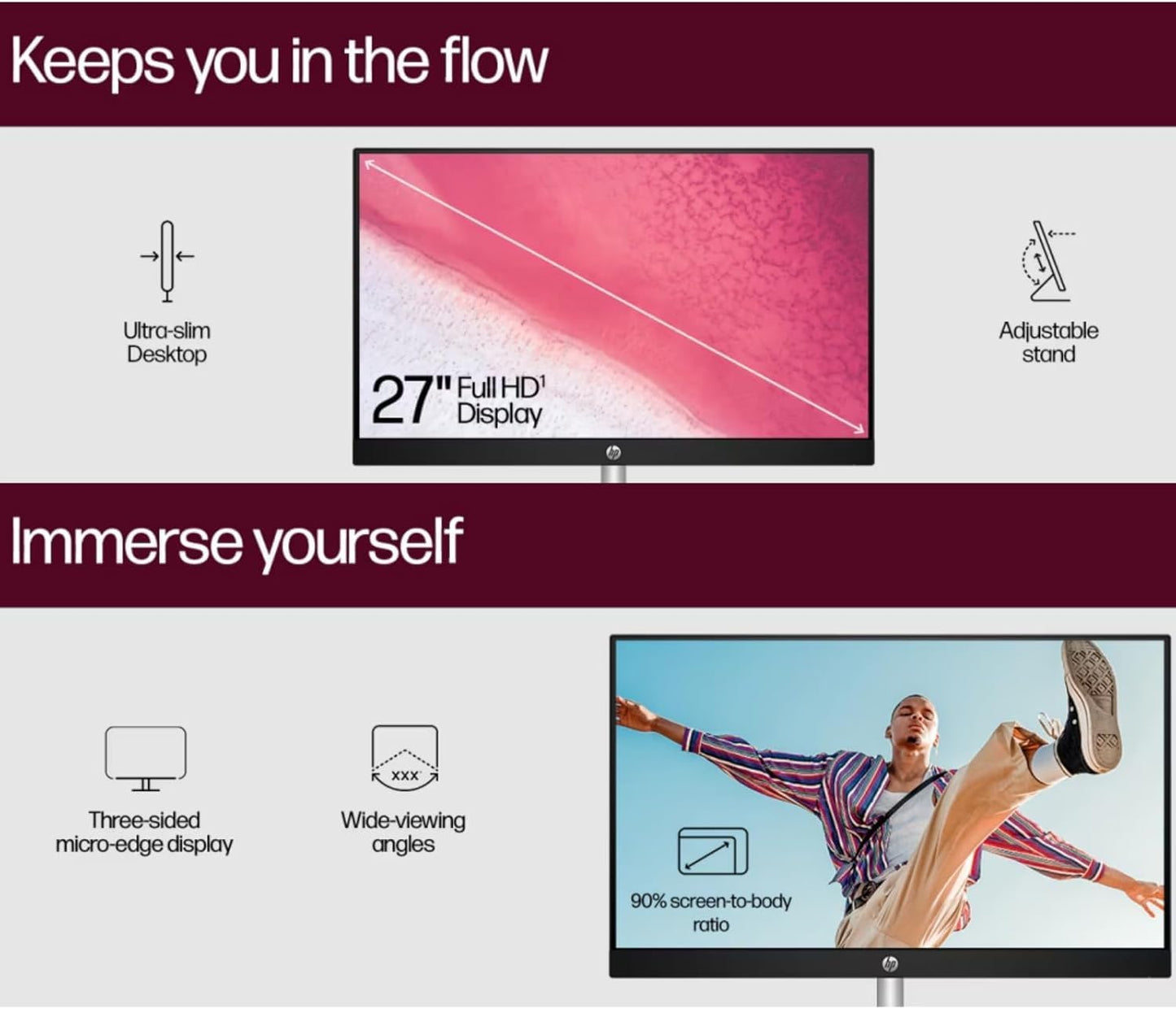 HP 27" FHD Touchscreen Business All-in-One Desktop Computer, Intel 12-Core Ultra 7 155U (Beats i7-1355U), 32 GB DDR5 RAM, 2 TB SSD, Intel Iris Xe Graphics, Wired KB & Mouse, Wi-Fi 6, Windows 11 Pro
