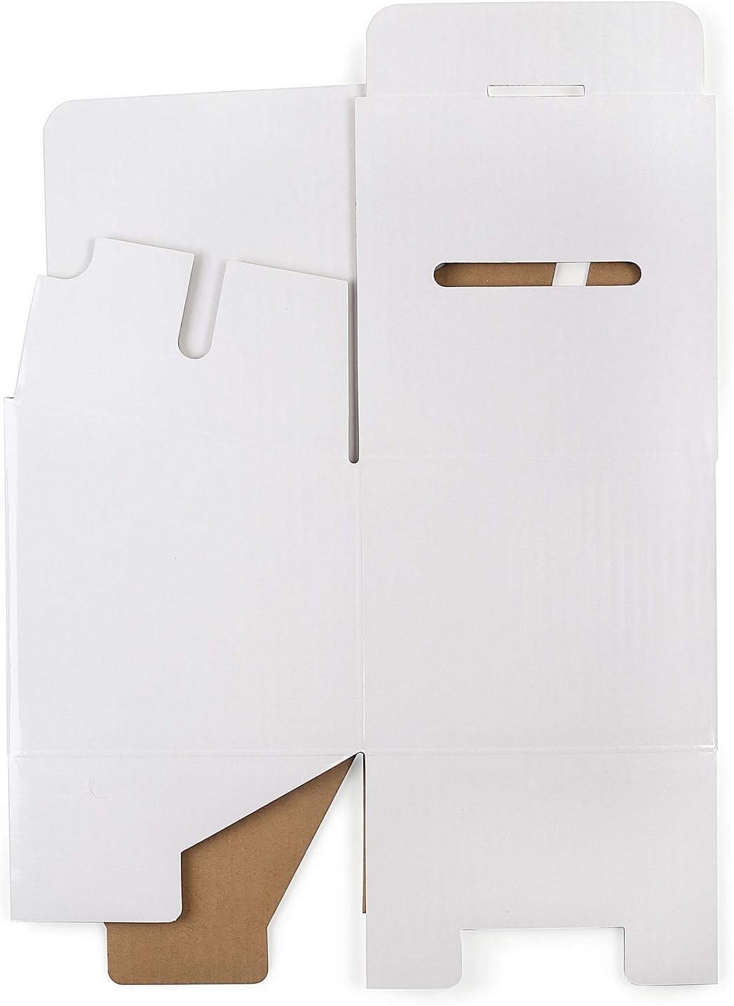 Ballot Box for Suggestions Donations Raffles White Glossy Display insert Cardboard Boxes in Medium Size 6x6x6 inches with Slot for Tickets and More
