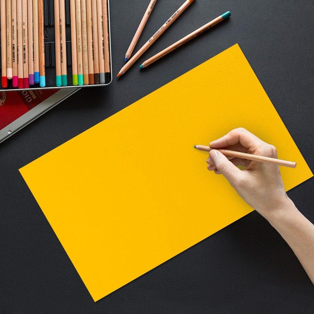 LUXPaper 8.5" x 14" Paper | Legal Size | Sunflower Yellow | 80lb. Text | 50 Qty