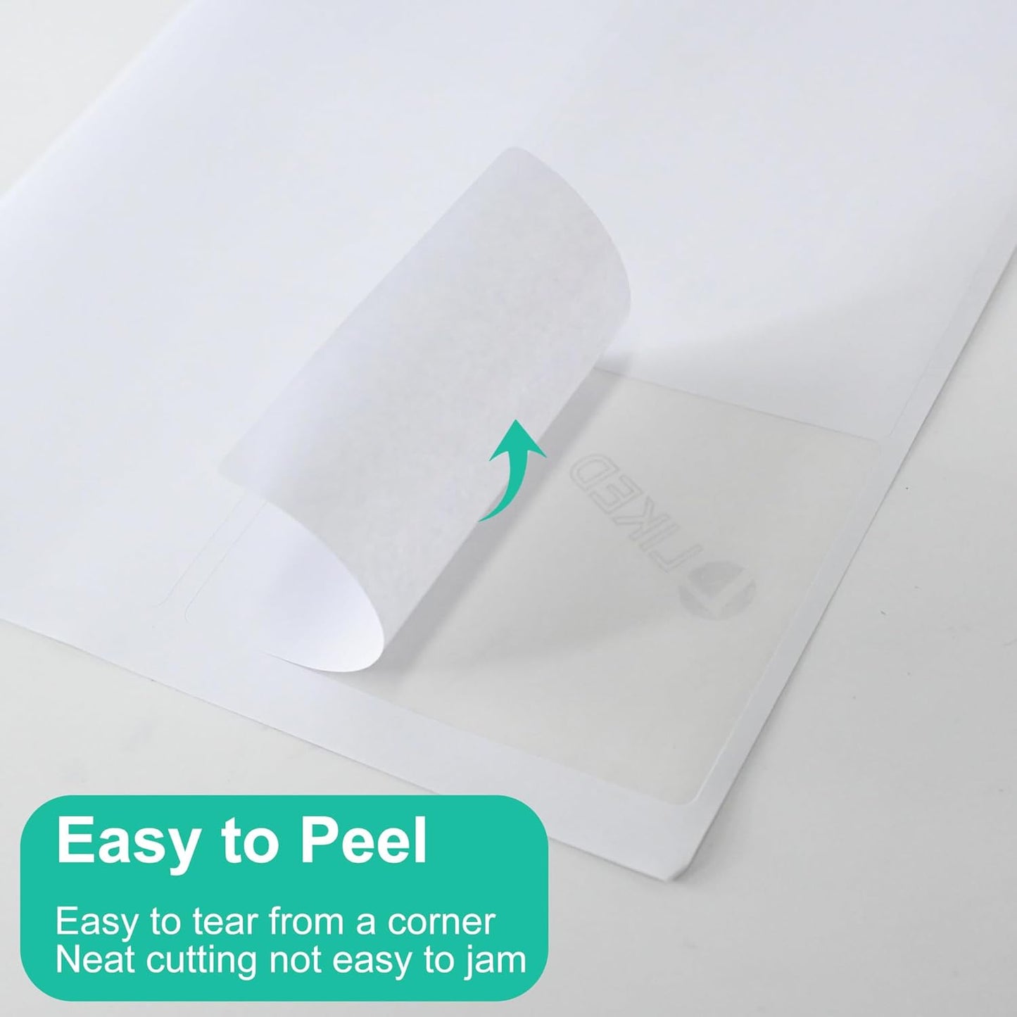 L LIKED 3-1/3" x 4" 600 Labels, Printable White Sticker Labels, Laser/Inkjet Printing - Matte, 100 Sheets