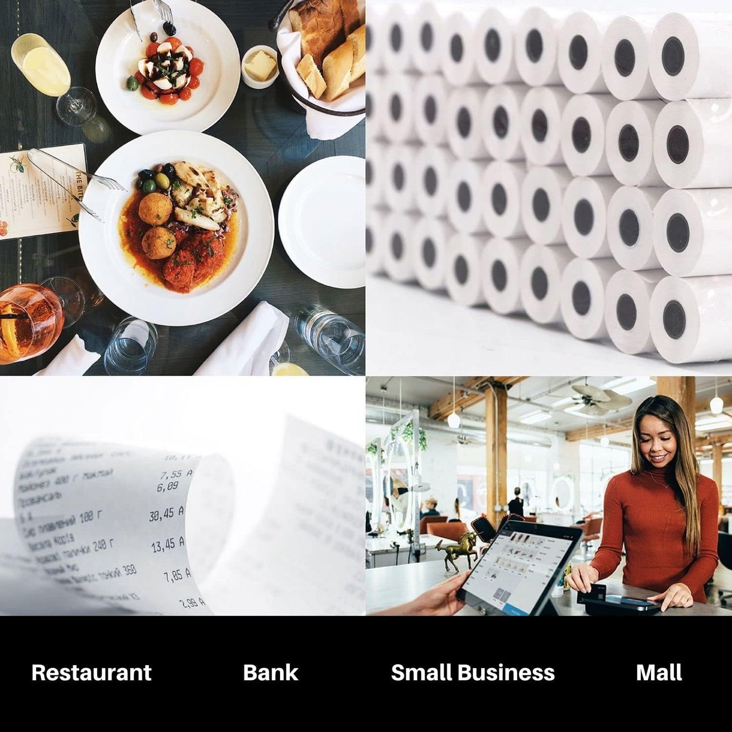 3 1/8” x 230' Thermal Paper Rolls - BPA FREE – MADE IN USA - Receipt rolls – Point of Sale Cash Register - Thermal printer paper - Credit Card Paper - for POS systems (1 Case - 10 Rolls)