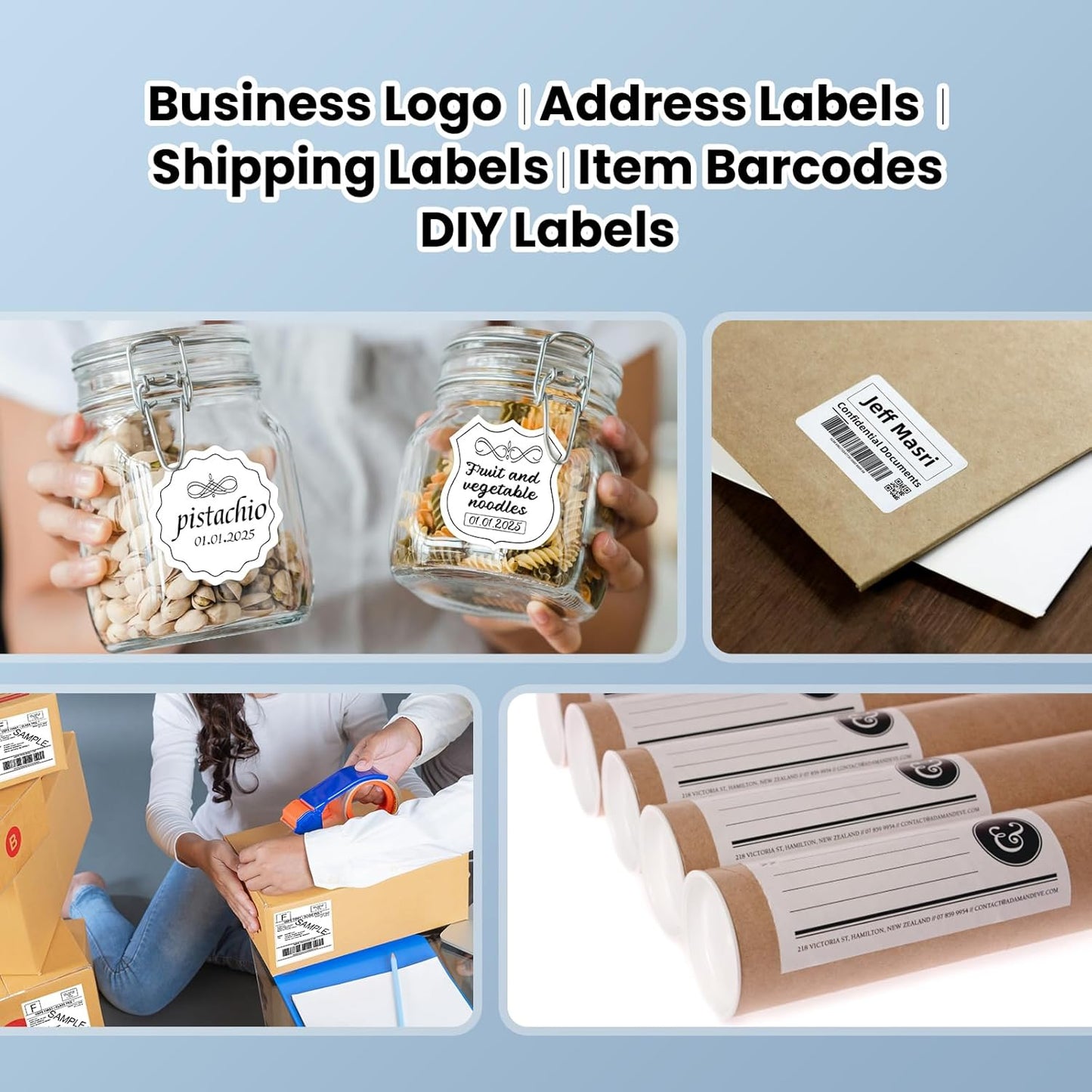 vretti Bluetooth Shipping Label Printer - 4x6 Thermal Printer for Shipping Packages and Small Businesses, Label Printer Supports Android/iPhone/Windows, Compatible with Shopify, Ebay, USPS, Amazon