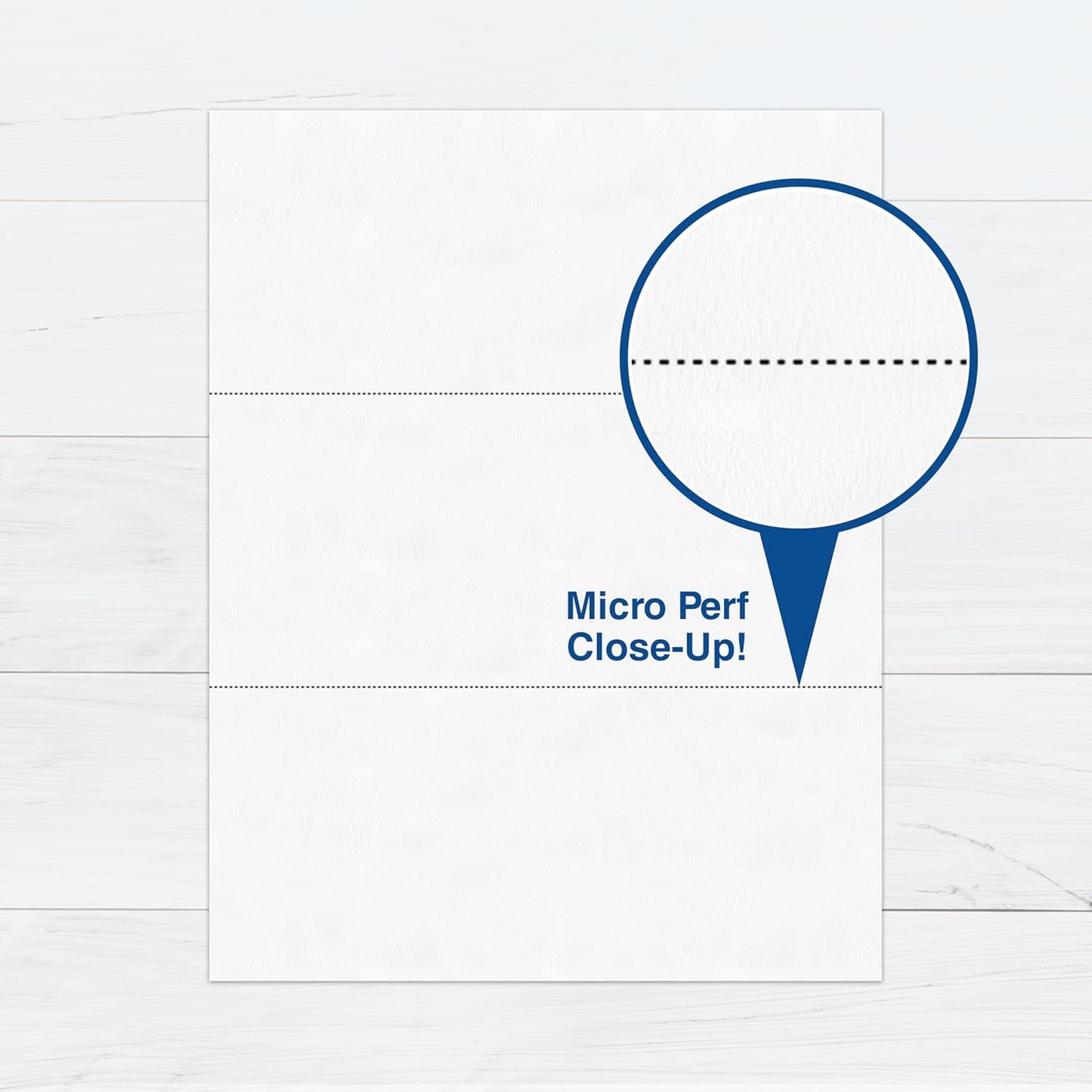PrintWorks Professional 3 Part Perforated Paper 8.5” x 11” - Perfect for W-2, 1099, & Statement Use - Made in The USA - 500 Sheets - 20 lb - Printer Compatible - White (04120)