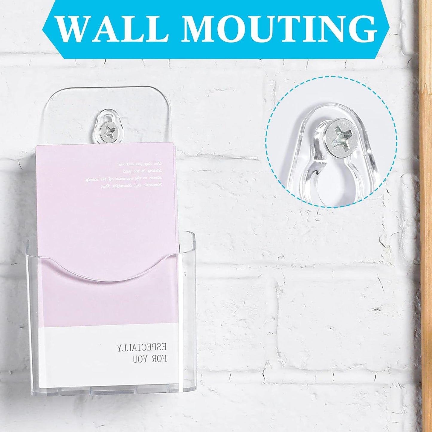 10 Pieces Acrylic Brochure Holder Stand Pamphlet Holder 4 x 7.9 Inches Clear Literature Display Rack Plastic Flyer Display Stand for Vendors, Brochure, Trifold, Magazine, Pamphlet, Booklets, Menu