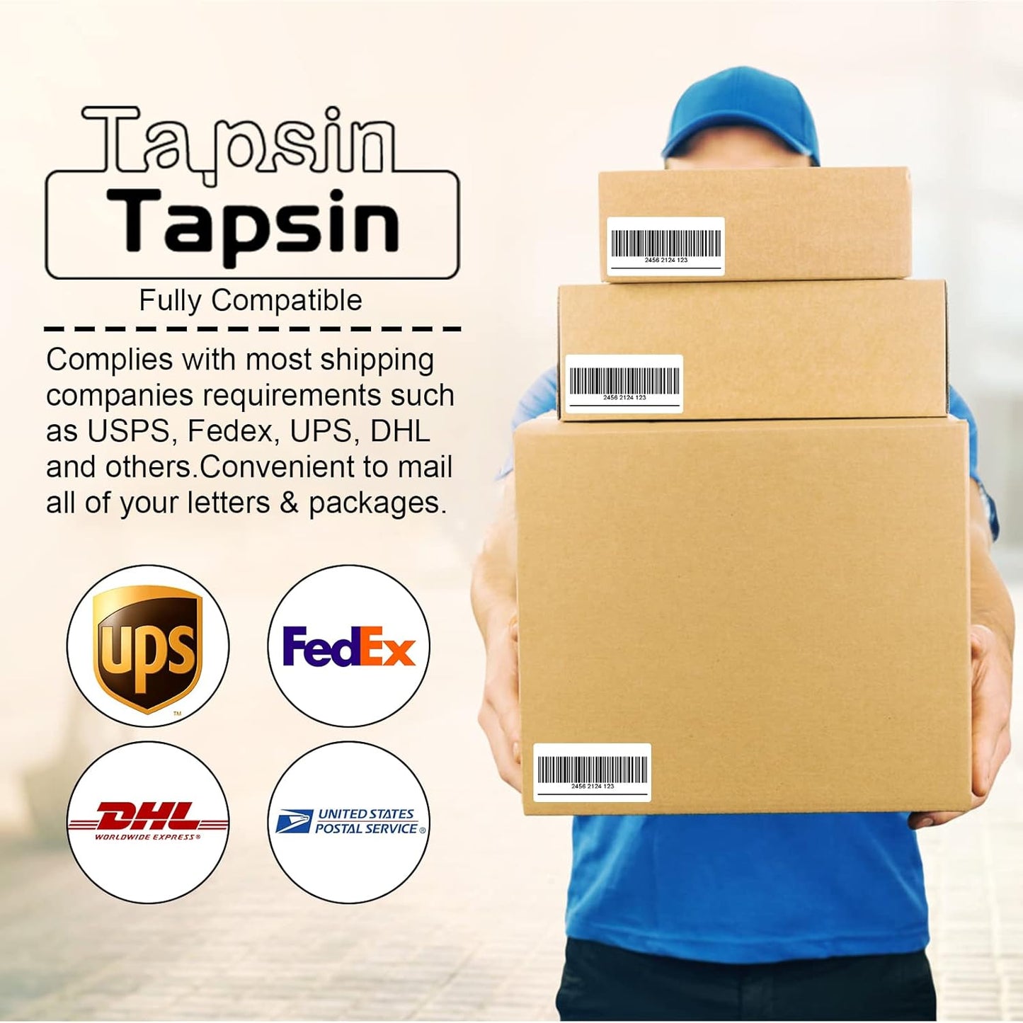 10up 1000 Sheets Sticker Labels Compatible Laser/Ink Jet Shipping Labels, 2" X 4" Labels for Shipping/Mailing (10000 Labels)