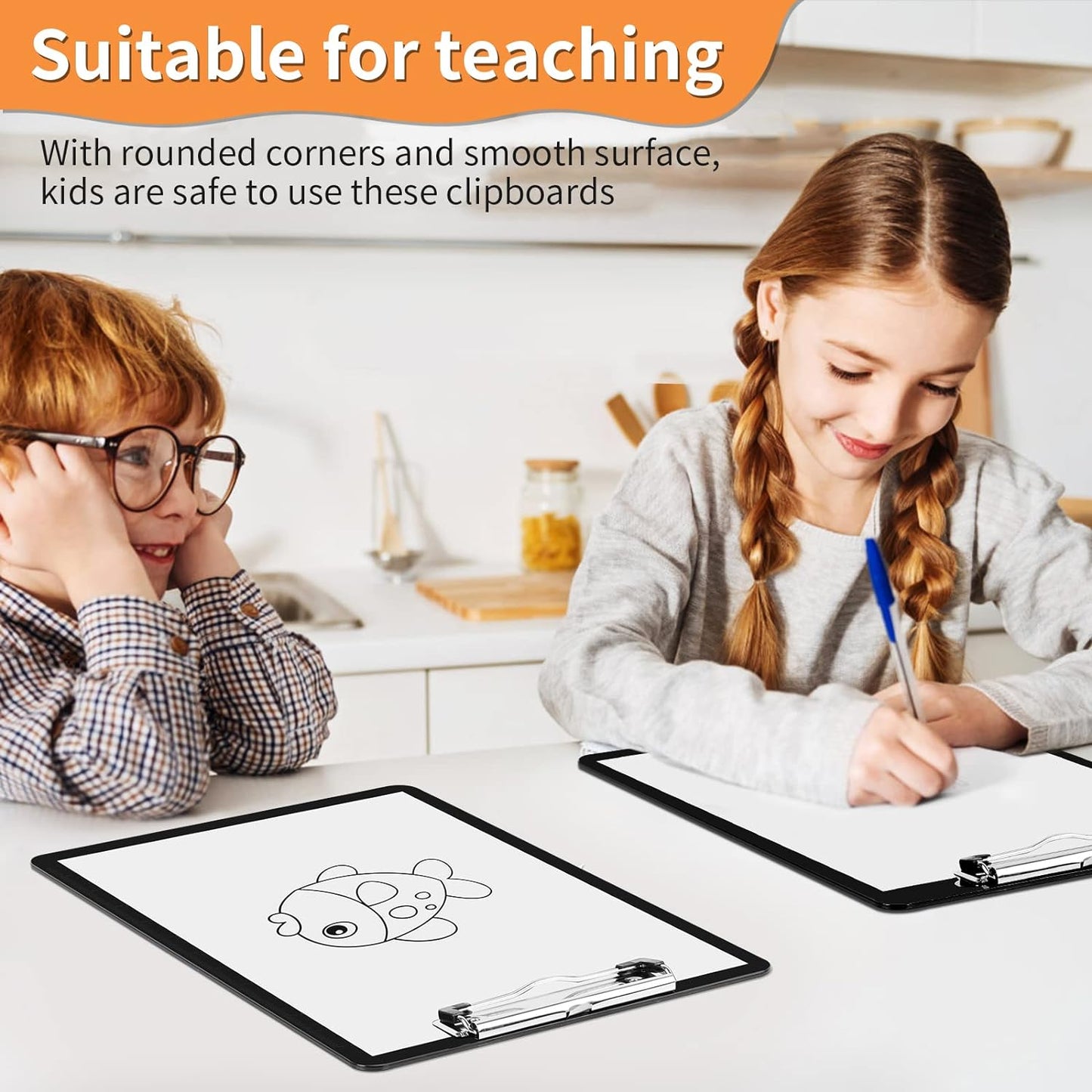 Black Clipboards, PANDRI 26 Pack Plastic Black Clipboards with Low Profile Clip 12.5 x 9 Standard Letter Size Clipboard for classrooms Office