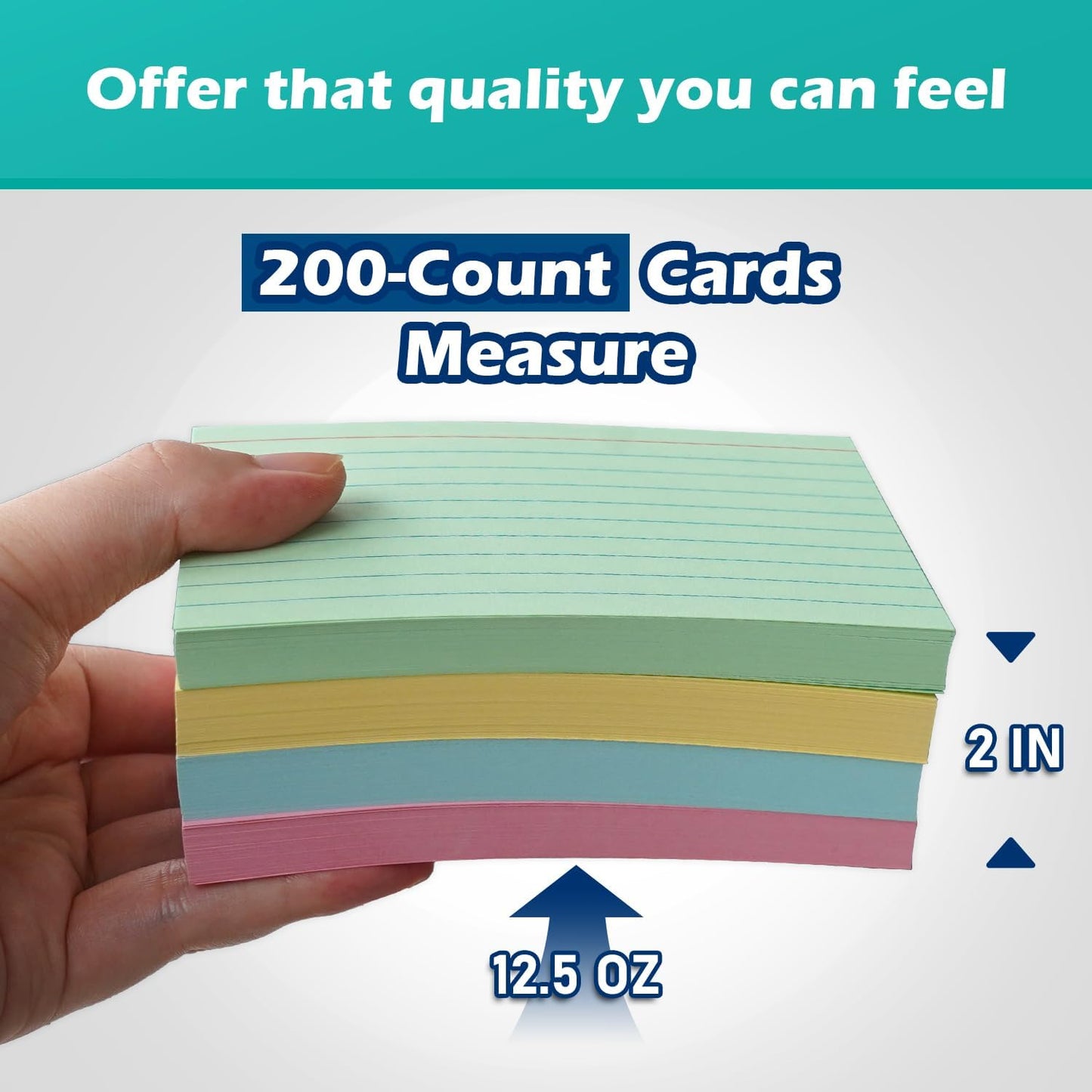 Pink Lined Index Cards 3x5 Ruled Note Cards 100 Count, 180 gsm Heavy Weight