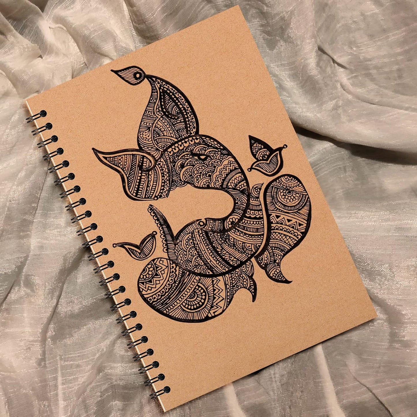 6 Pcs A5 Spiral Notebooks Journal with Kraft Cover, 5x8 Inches, Ruled Lined Paper, for Work, Sketches, Study, Notes Taking, Gifts, Brown (6 PCS(Lined))