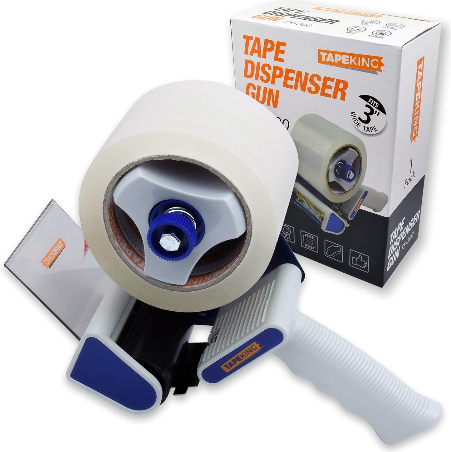 Tape King TX100 Packing Tape Dispenser Gun (3in-Wide, One Set)