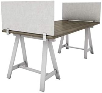 OBEX Panel Desk Mounted PET Privacy Screen, 18" x 24", Stone