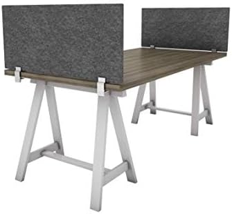 OBEX Panel Desk Mounted PET Privacy Screen, 18" x 60", Shadow