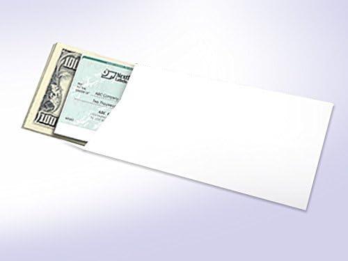 NextDay Labels #7 Coin Envelopes - 100-Pack White Peel & Seal Money Envelopes for Cash, Coins, Jewelry, or Small Parts - Durable White Paper Cash for Home, Office, or Business Use - Made in USA