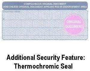 Compuchecks 2000 High Security Blank Check On Bottom Stock Paper Compatible with QuickBooks (Burgundy/Blue Cubed) Print Easy Your Computer Checks for Business Or Personal Use - Paper Weight # 70