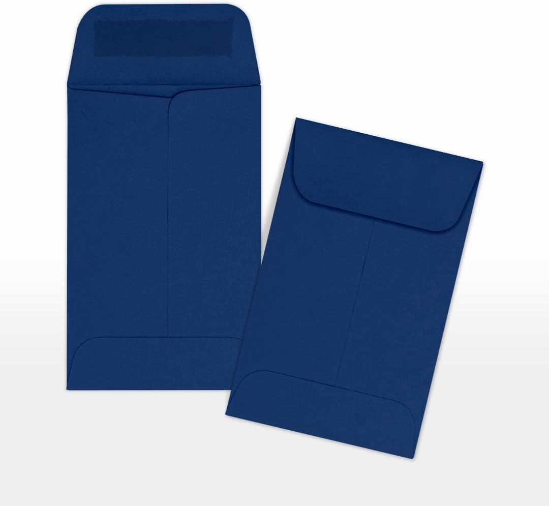 LUXPaper #1 Coin Envelopes | 2 1/4" x 3 1/2" | Navy Blue | 80lb. Text | 1,000 Qty