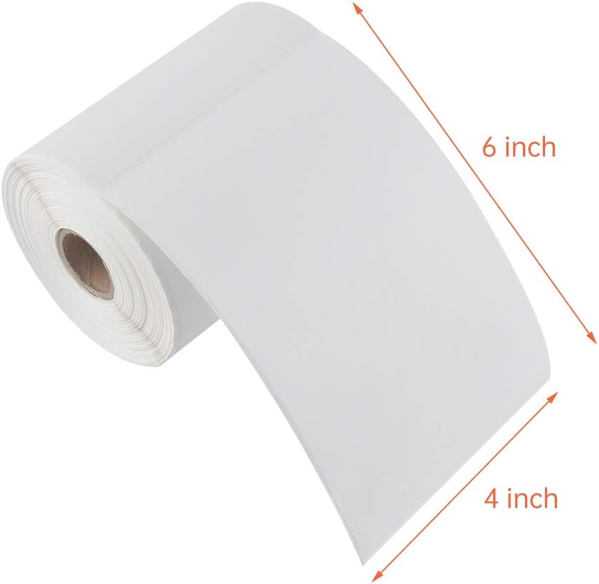 L LIKED 16 Rolls 4" x 6" Direct Blank Thermal Shipping Labels with 250 Labels/Roll - Compatible with Zebra 2844 ZP-450 ZP-500 ZP-505 (16 Rolls)