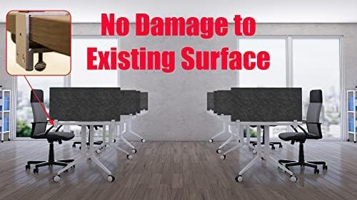 OBEX Panel Desk Mounted PET Privacy Screen, 18" x 72", Shadow