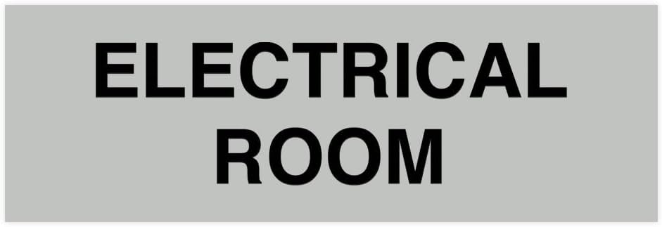 All Quality Basic Electrical Room Sign | Durable Construction | Building Safety - Lt Gray - Medium (10 Pack)