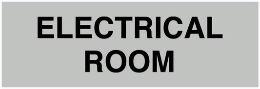 All Quality Basic Electrical Room Sign | Durable Construction | Building Safety - Lt Gray - Large (5 Pack)