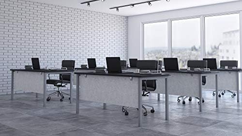OBEX Modesty Desk PET Privacy Screen Acoustic Sound Absorbing Panel Ideal for Reception, Student Table or Office Cubicles Workstations, 12" x 60", Stone
