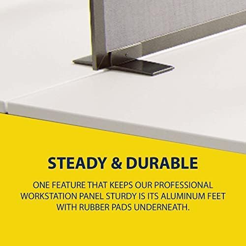 OBEX Acoustical Free Standing Privacy Screen, Cubicle Accessories Desk Privacy Panel, Desk Dividers for Office, Office Furniture Partitions Portable Sound Proof Dividers, 18" x 36", Graphite