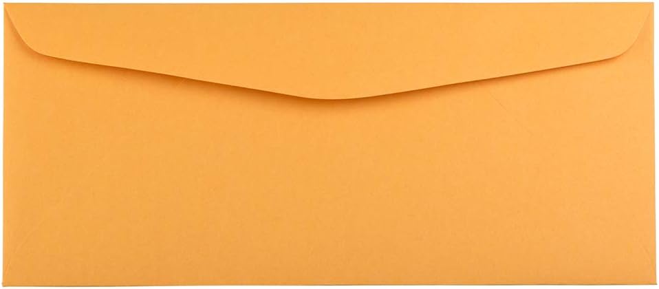 JAM PAPER #14 Envelopes - 5 x 11 1/2 - Brown Kraft Manila - 100/Pack