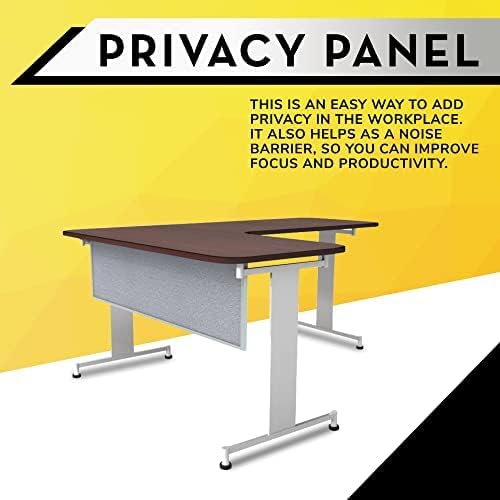 OBEX Acoustic Table Mounted Modesty Desk Privacy & Sound Absorbing Panel for Office Cubicles, 18" x 60", Overcast