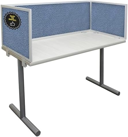 OBEX Acoustic Mounted Screen Privacy Panel Table Top Separator, Sound Blocking Desk Divider (Twilight, 18" X 72")