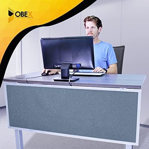 OBEX Acoustic Table Mounted Modesty Desk Privacy & Sound Absorbing Panel for Office Cubicles, 18" x 60", Twilight