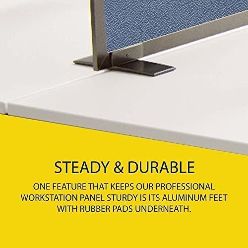 OBEX Acoustical Free Standing Privacy Screen, Cubicle Accessories Desk Privacy Panel, Desk Dividers for Office, Office Furniture Partitions Portable Sound Proof Dividers, 12" x 72", Twilight