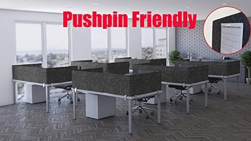 OBEX Panel Desk Mounted PET Privacy Screen, 18" x 48", Shadow