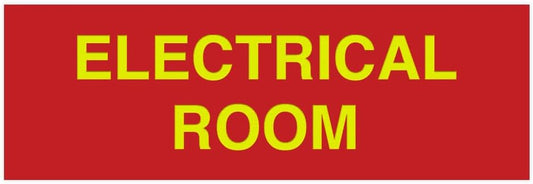 All Quality Basic Electrical Room Sign | Durable Construction | Building Safety - Red/Gold - Medium (10 Pack)