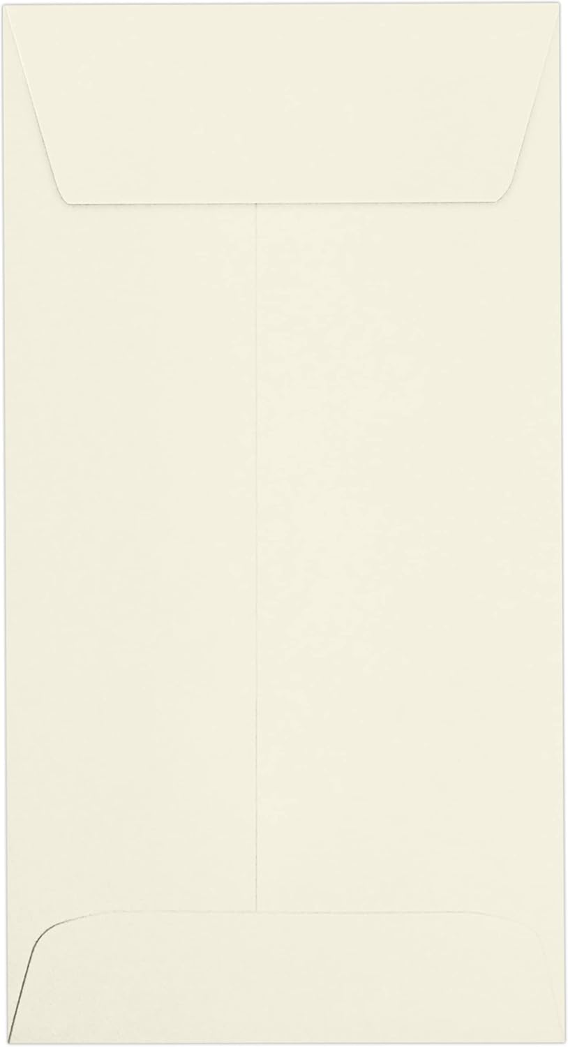 LUXPaper #7 Coin Envelopes | Peel & Press | 3 1/2" x 6 1/2" | Natural | 70lb. Text | 500 Qty
