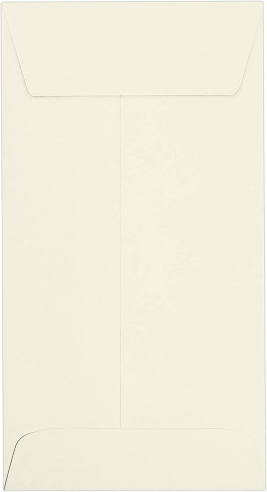 LUXPaper #7 Coin Envelopes | Peel & Press | 3 1/2" x 6 1/2" | Natural | 70lb. Text | 1,000 Qty