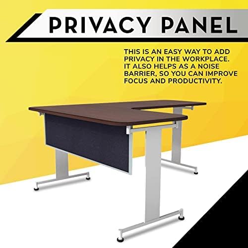 OBEX Acoustic Table Mounted Modesty Desk Privacy & Sound Absorbing Panel for Office Cubicles, 24" x 60", Slate