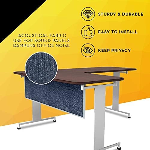 OBEX Acoustic Table Mounted Modesty Desk Privacy & Sound Absorbing Panel for Office Cubicles, 18" x 60", Graphite