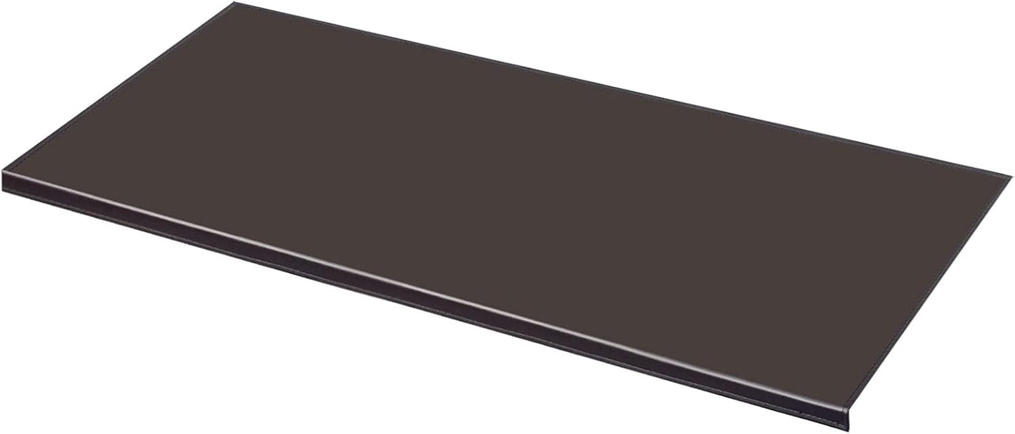 AKOZLIN 35.4"x 18.9" Soft PU Leather Surface Office Desk Mouse Mat Anti-Push Pad with Full Grip Fixation Lip Table Blotter Edge-Locked Protector Coffee