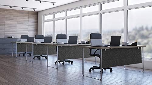 OBEX Modesty Desk PET Privacy Screen Acoustic Sound Absorbing Panel Ideal for Reception, Student Table or Office Cubicles Workstations, 18" x 66", Shadow