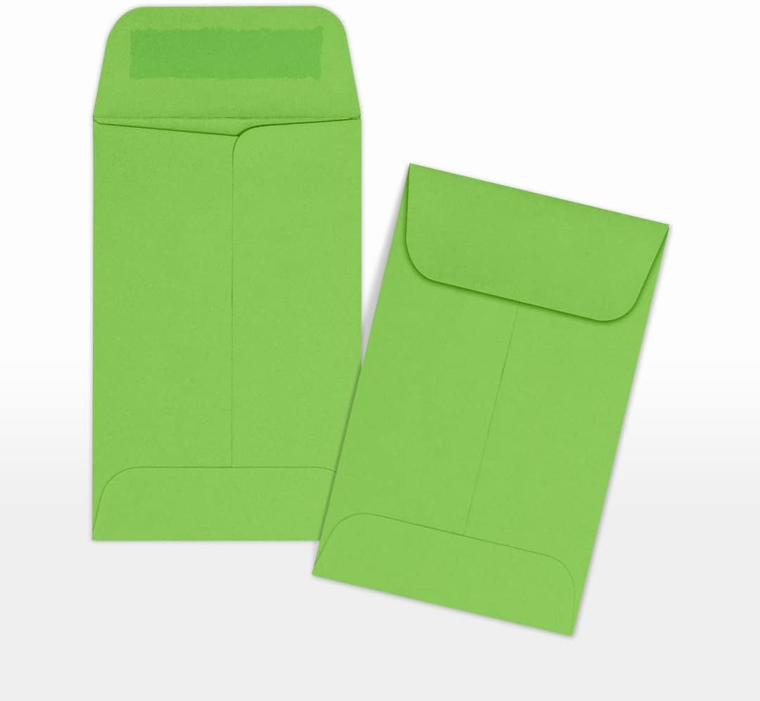 LUXPaper #1 Coin Envelopes | 2 1/4" x 3 1/2" | Limelight Green | 80lb. Text | 1,000 Qty