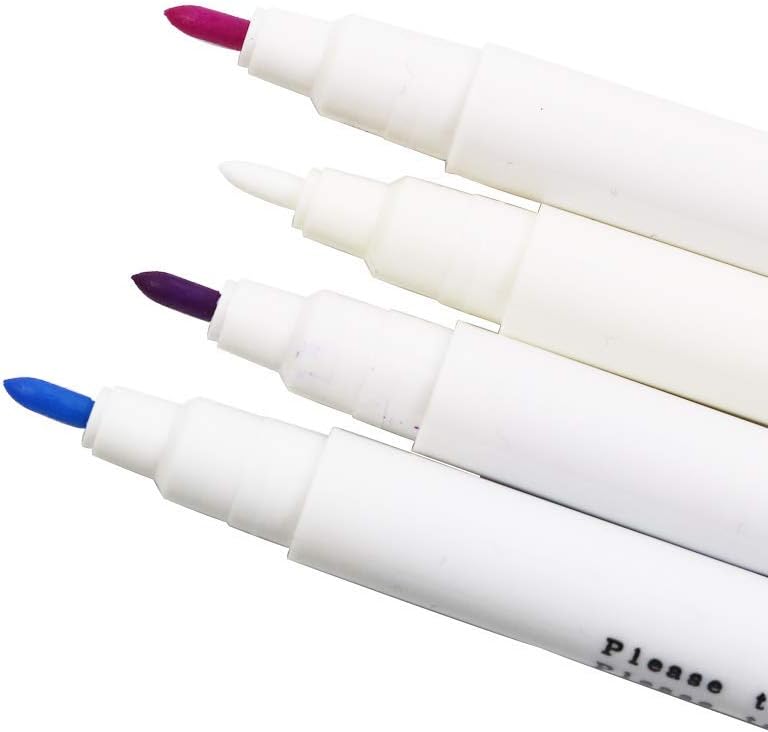 TopHomer Water Erasable Fabric Marking Pen Temporary Marking Auto-Vanishing Pen Fabric Markers Pen Colorful Water Soluble Ink for Dressmaking, Handicraft, Embroidery, Artificial Flowers(White)